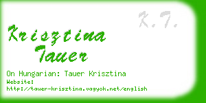 krisztina tauer business card